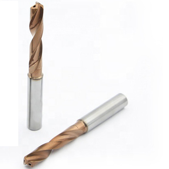 Steel Drills Solid Tungsten Carbide Drills 2 Flutes 6mm With Coolant