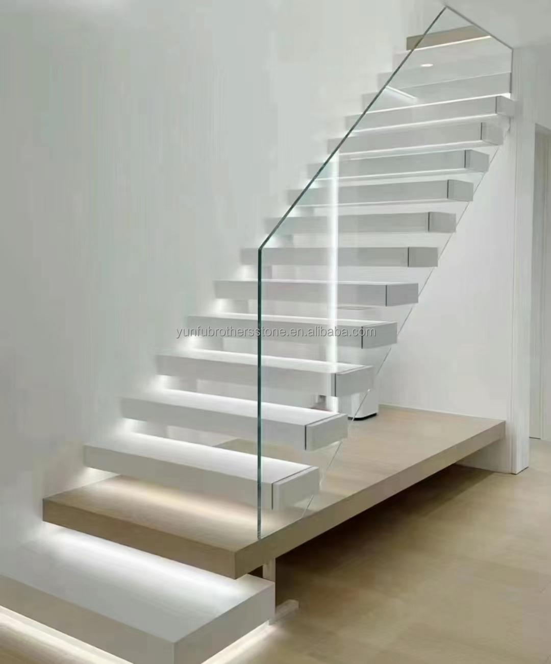 Upgrade Your Hotel Interior with Modern Design Stair Treads Artificial Stone Material