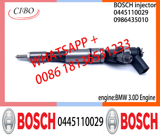 Diesel Common Rail Injector 0445110029 0445110007 0445110041 0445110049 0445110037 0986435010 for BMW 3.0D