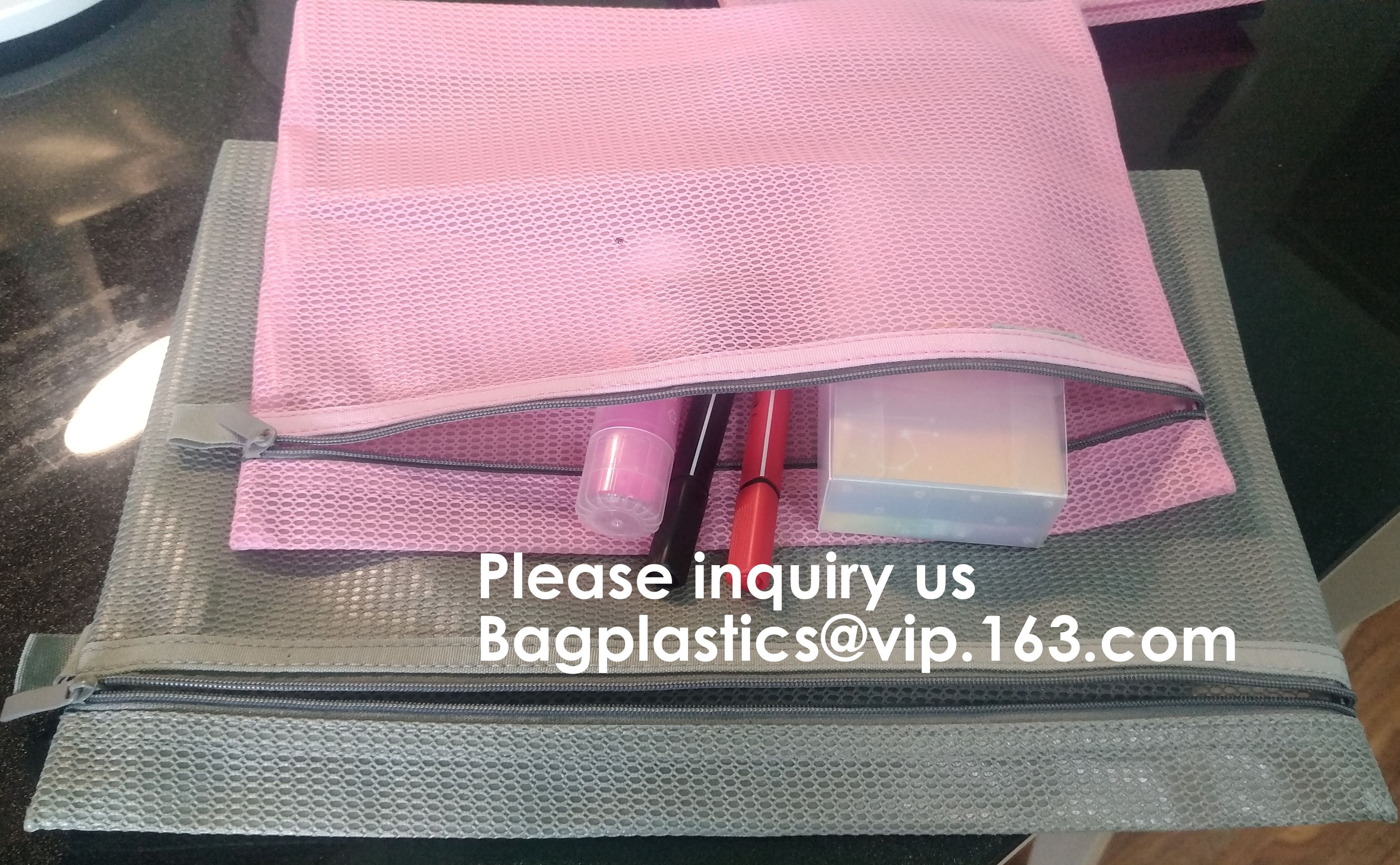 Resealable Clear Reclosable Stand Up Pouches Plastic Seal Zip Lock Bags Poly Bag,gridding document zip bag with metal ho