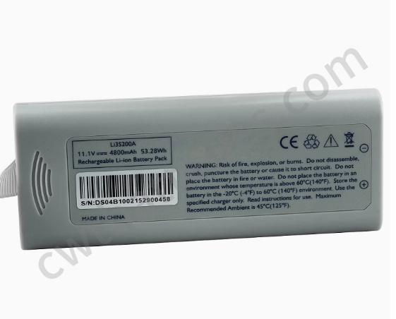 Li3S200A GS10 GS20 GS30 GS40 Patient Monitor Medical Device Batteries Liion 11.1V 4800mAh 53.28Wh