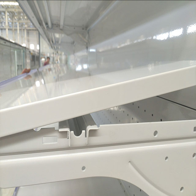 Four Layer Open Front Refrigerated Display Case Air Curtain Adjustable Shelf Cooler