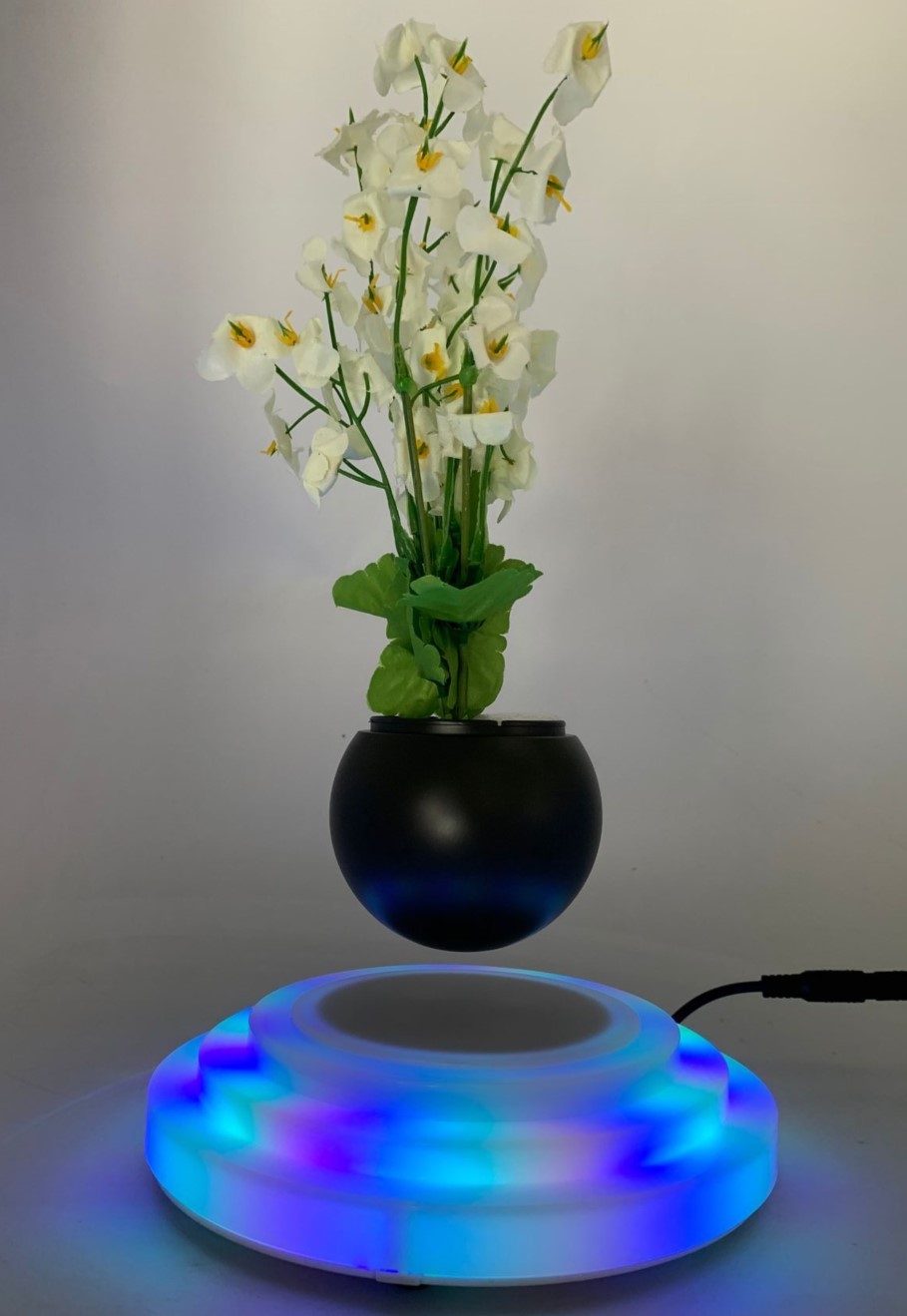 360 rotating magnetic levitation floating air bonsai plant tree potted vase succulent display stands