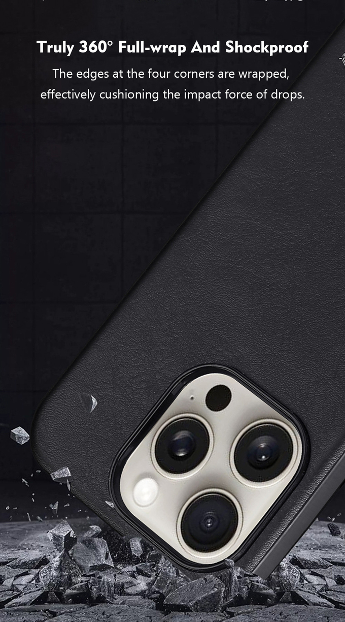 Business Style Leather Phone Case Back Cover For IPhone 16 15 Pro Max