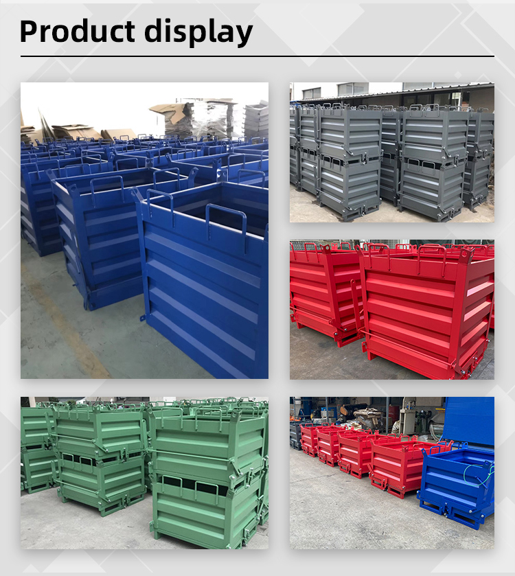Heavy Duty Forklift Crane Attachment Waste Bin Container 1000L/H Dumping Capacity