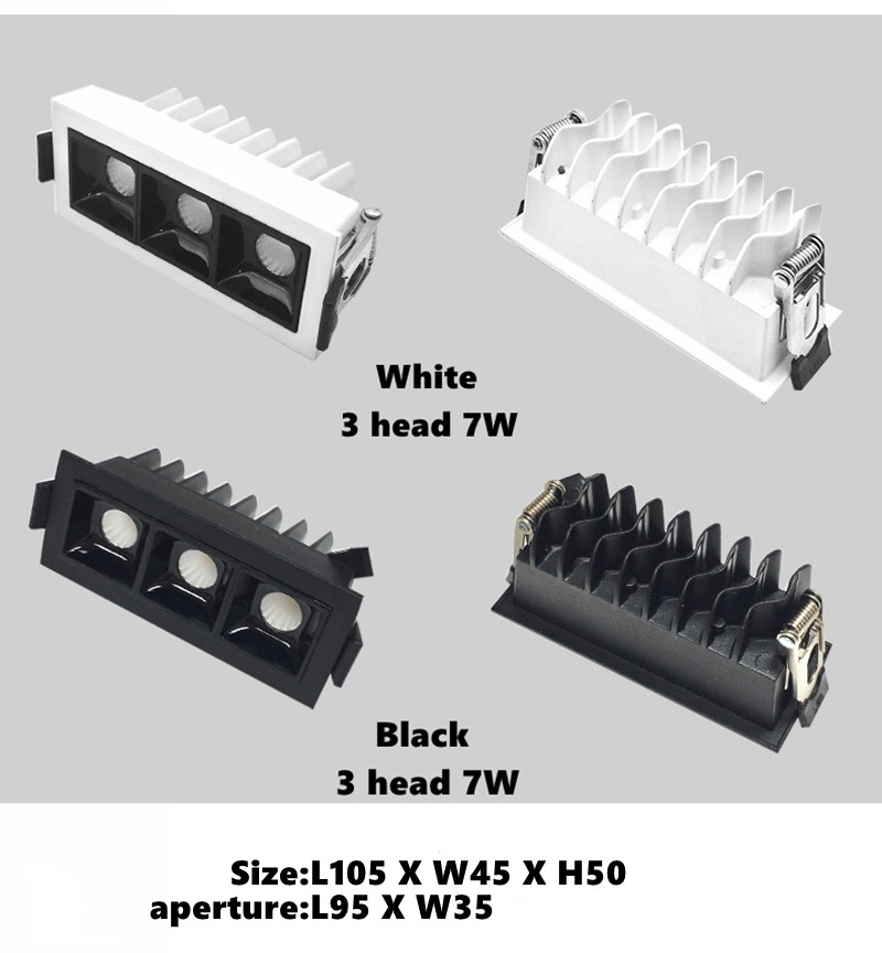 IP55 Ceiling Recessed Led Strip Lighting 7W 10W 2700K-3000K Warm White