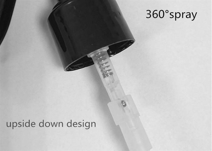 360° Upside Down Mini Trigger Sprayer Pure Black Color 24 / 410 Closure