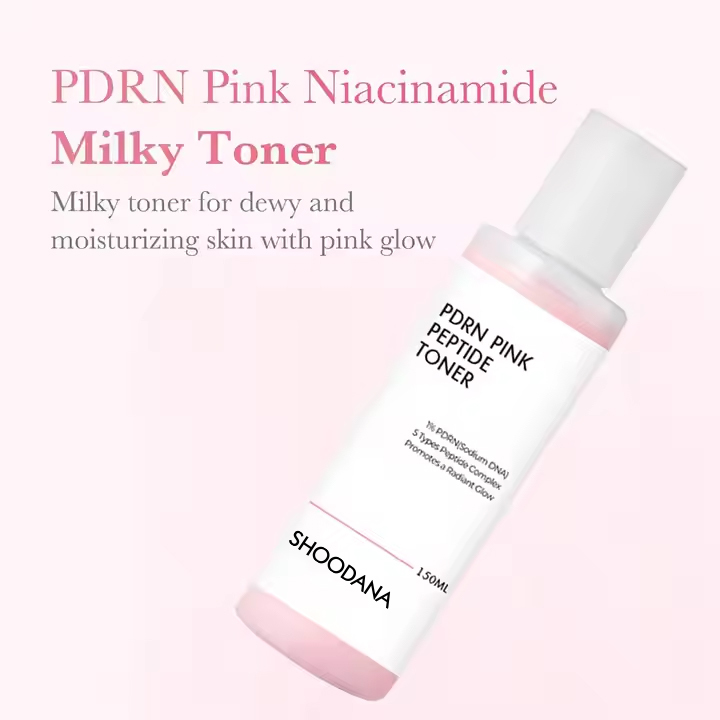 Korean Private Label Salom DNA Pdrn Niacinamide Peptide Pink Face Toner Anti Aging Skin Care Facial Milkly Toner Skincare