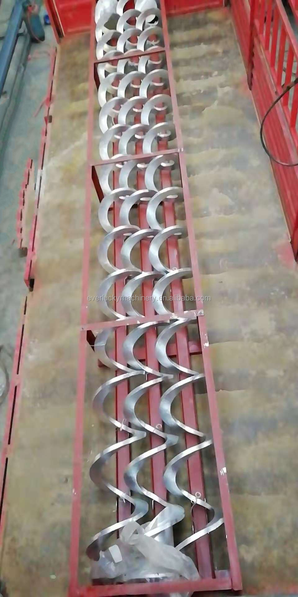 Continuous Cold Rolled Flight Sus304 Spiral Blade Centerless Screw Ground Shaftless