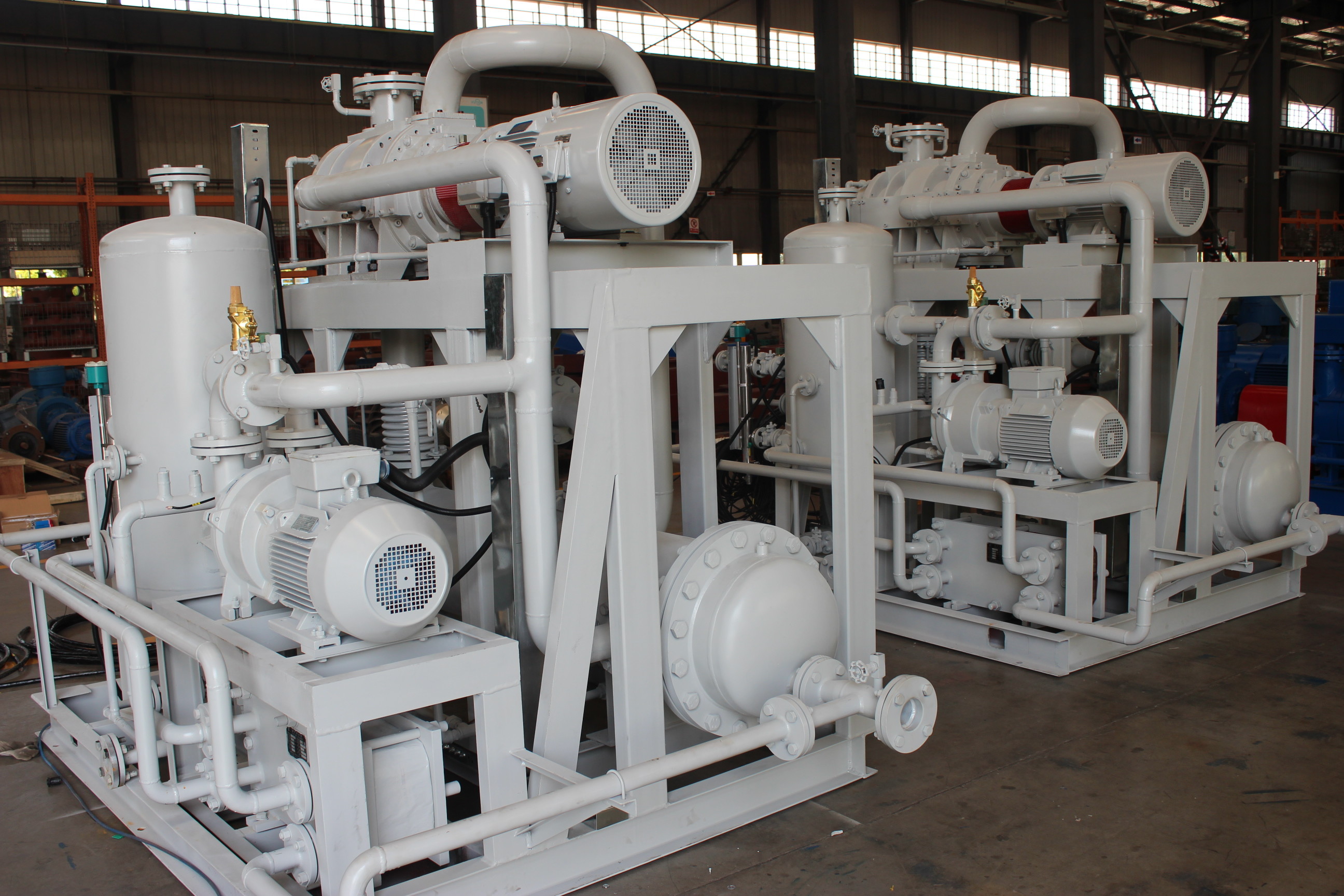 Industrial Liquid Ring Vacuum Pump Booster System Higher Vacuum Higher Suction Capacity