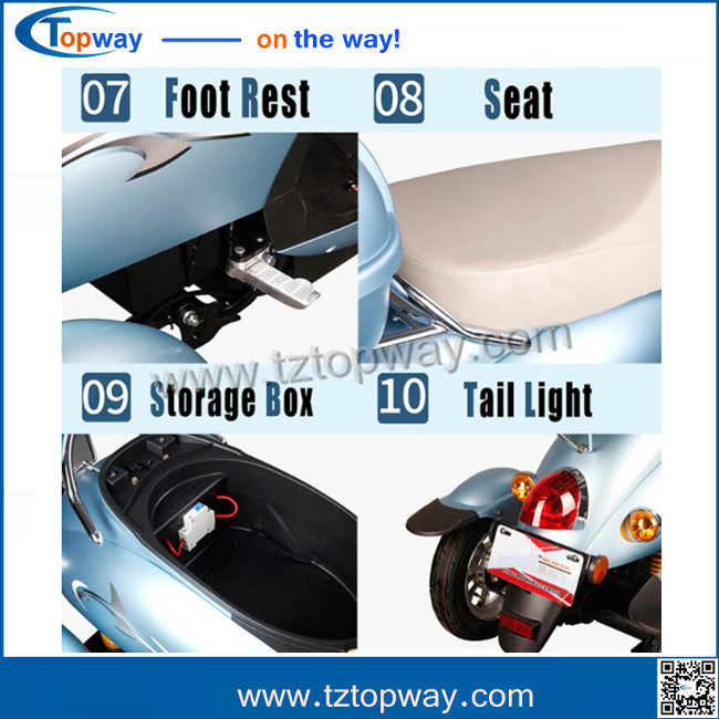 48v 100Ah electric tricycle for passenger with 3 wheel vacuum wheel rim tyre