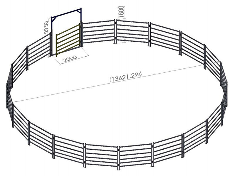 Strong Galvanized Cattle Panels Barrier With Easier Handle Free Size Gray Color