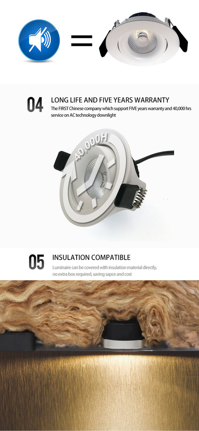 800lm 10W COB LED Downlight