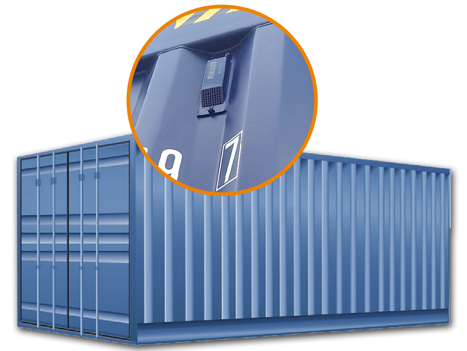 Wireless 1900Mhz Container GPS Tracker With 12000mAh Battery