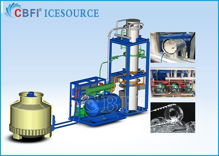 High Efficient 10 Ton Ice Tube Machine Stainless Steel 380v 50hz 3 Phase