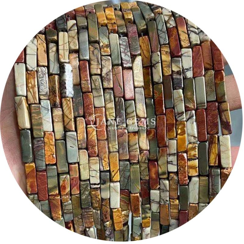Wholesale Natural Crystal Gemstone Rectangular Cuboid Beads Loose Stone Bead Accessories Cube Bead Spacers for Jewelry
