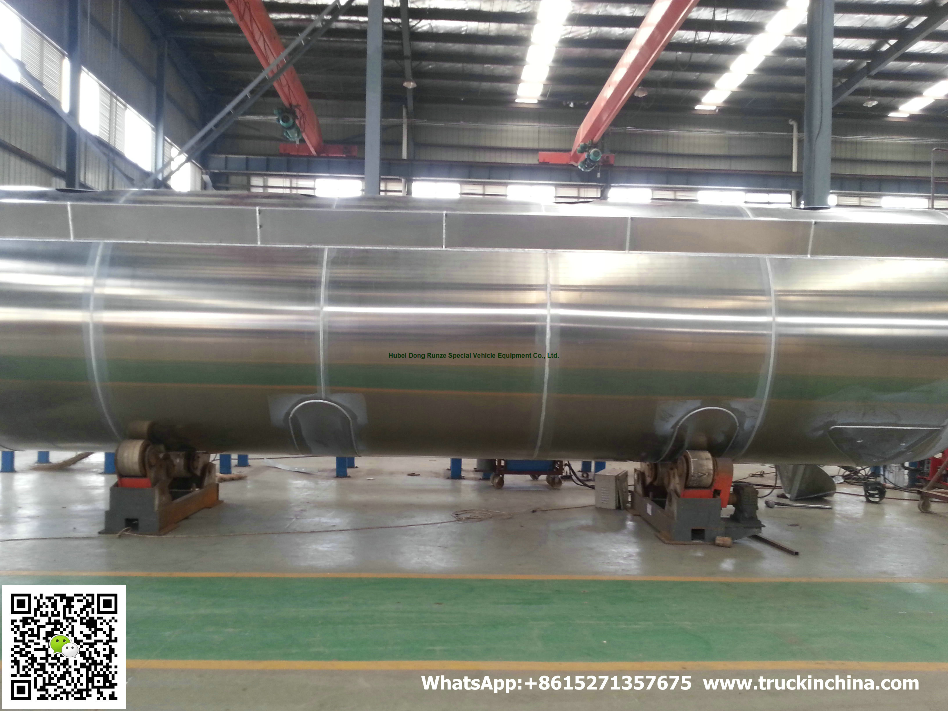 Aluminum Alloy Wheat Flour Bulk Tanker with Tipping Hydraulic Cylinder (6000USG-10000USG ）whApp:+8615271357675