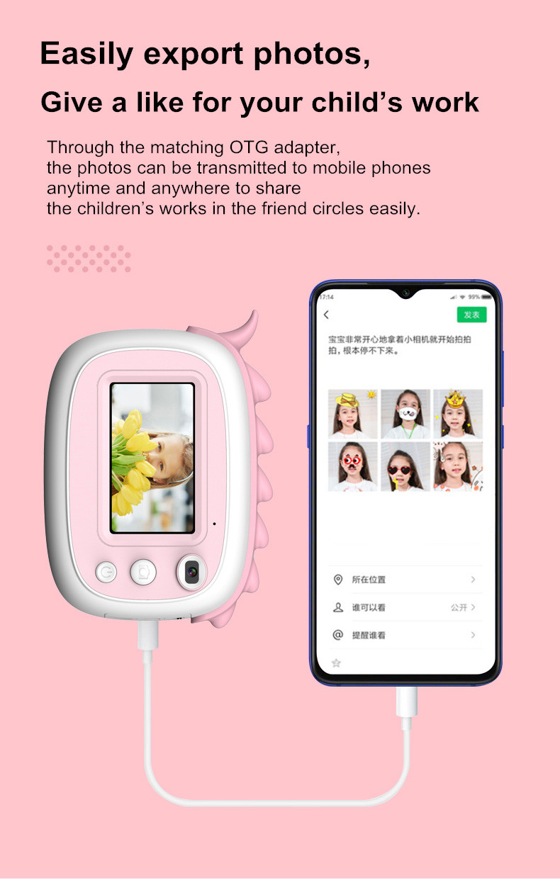 Wireless Mini Inkless Pocket Printer Instant Thermal Photo Printing