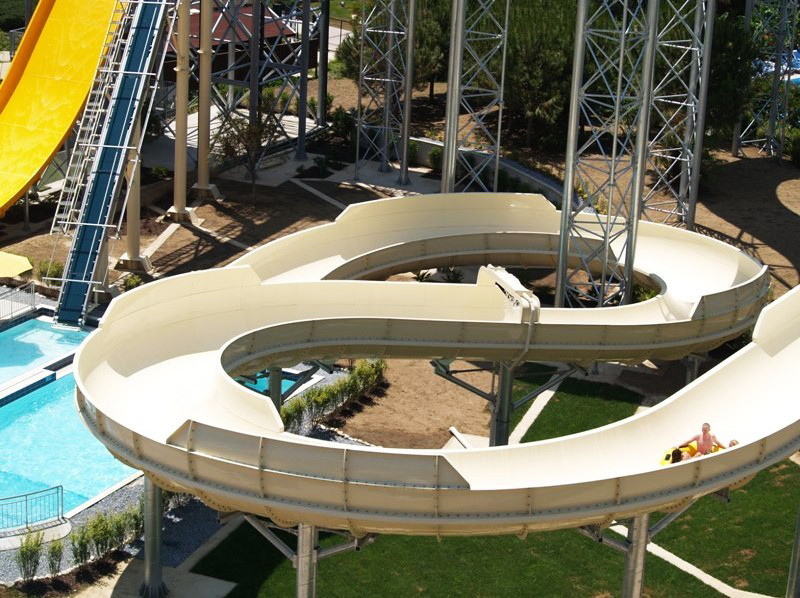 Family Rafting Aqua Park Fiberglass Waterpark Slide 6 Person/time