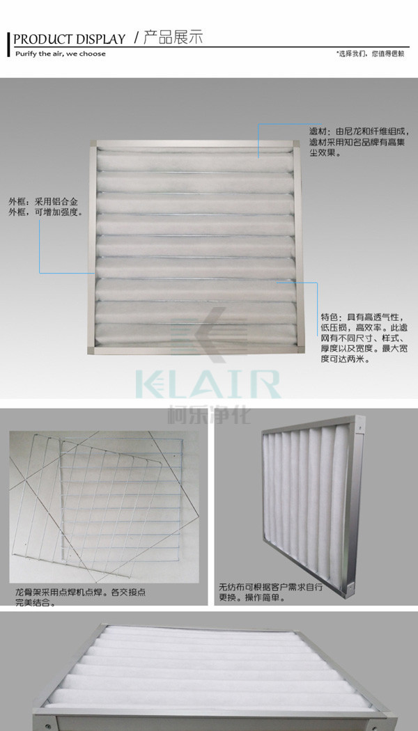 Frame Reusable HVAC System Filters , Washable Primary Efficiency Coarse Filter
