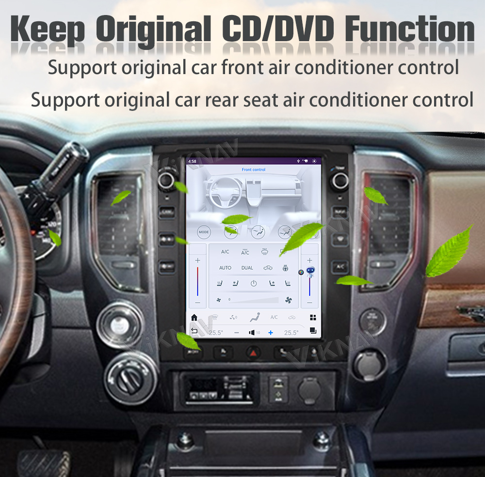 12.1Inch Touch Screen Head Unit For 2016--2019 Nissan Titan GPS Navigation Multimedia Player Android Wireless Carplay