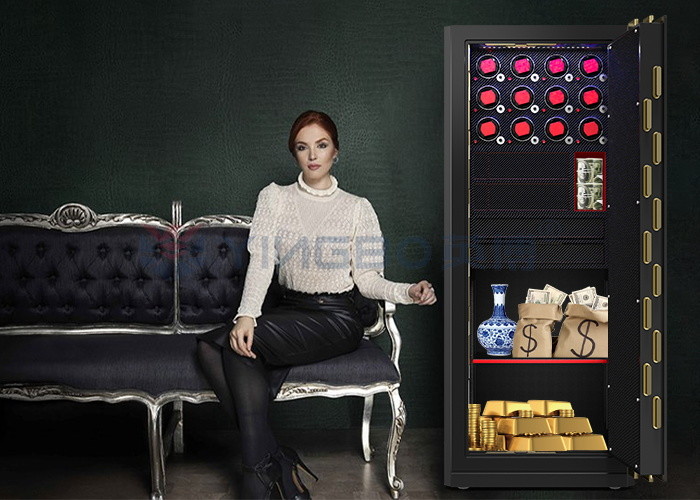 Biometric Fingerprint Lock Jewelry Safes For Sale With 7 Open Ways Luxury Watch Winder Safe
