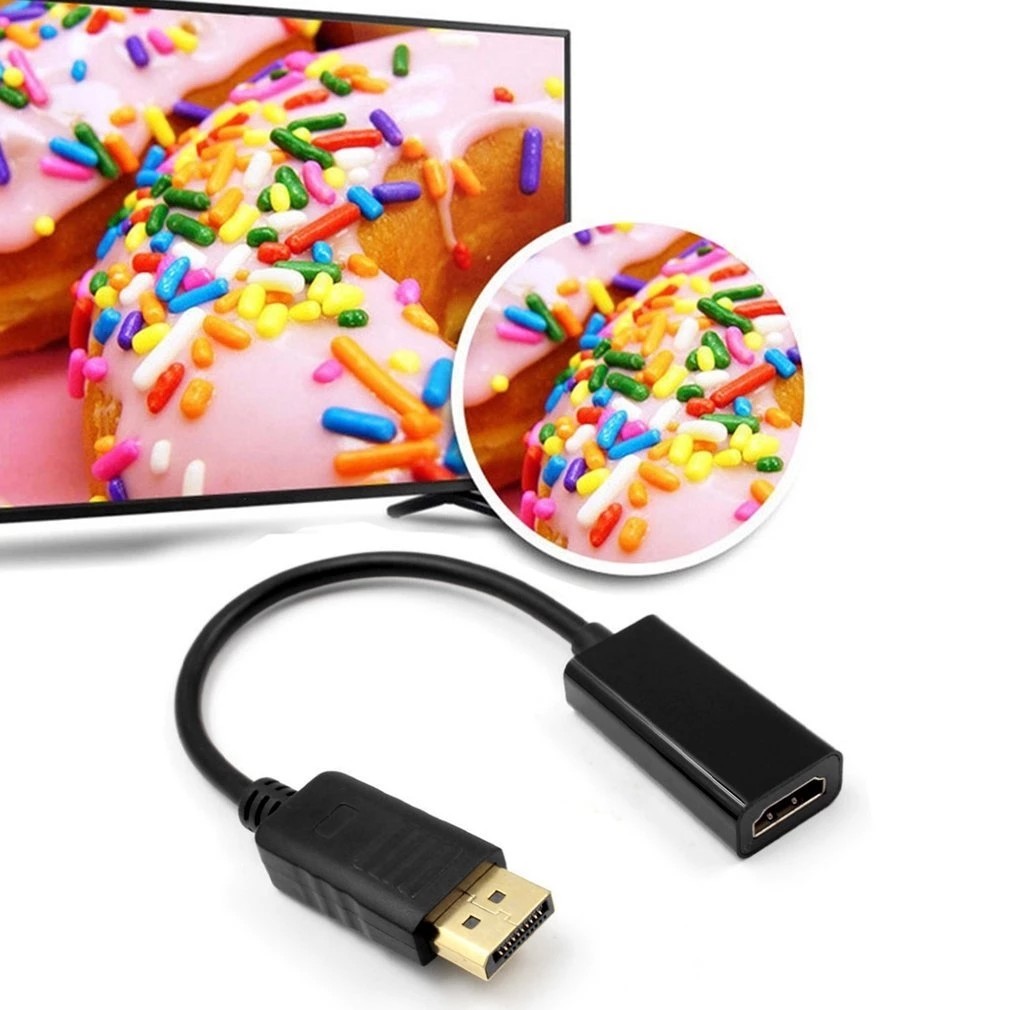 DP To 4K UHD HDMI Cables Adapter Male To Female 1080P 15cm