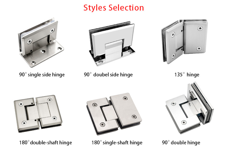 Square Stainless Steel Shower Door with Ceramic Tray and 90 Degree Glass Pivot Door