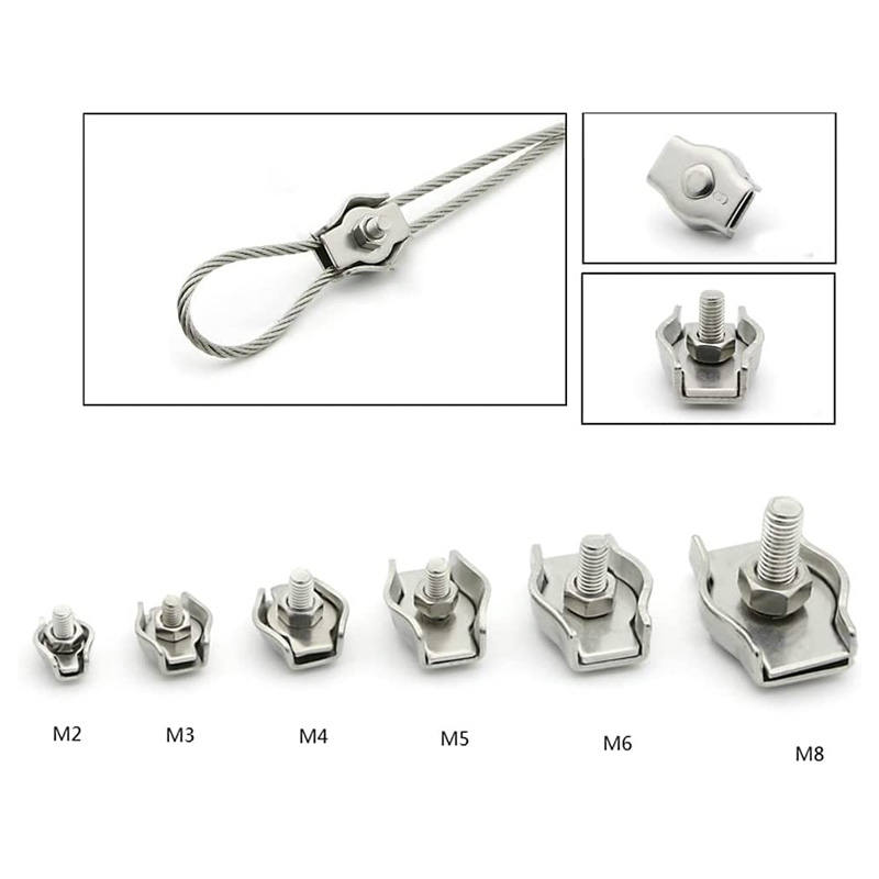 Simplex SS304 Wire Rope Fastening Clip in Silvery for Rigging Hardware