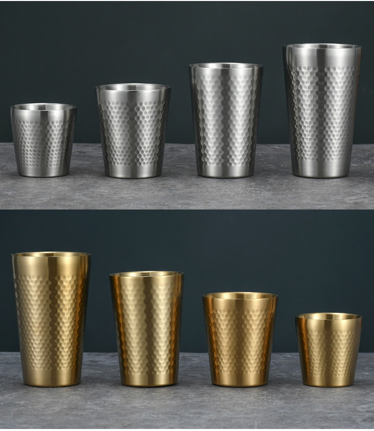 Whisky Rum Vacuum Stainless Steel Beer Mug 10oz 300ml For Barbecue Party