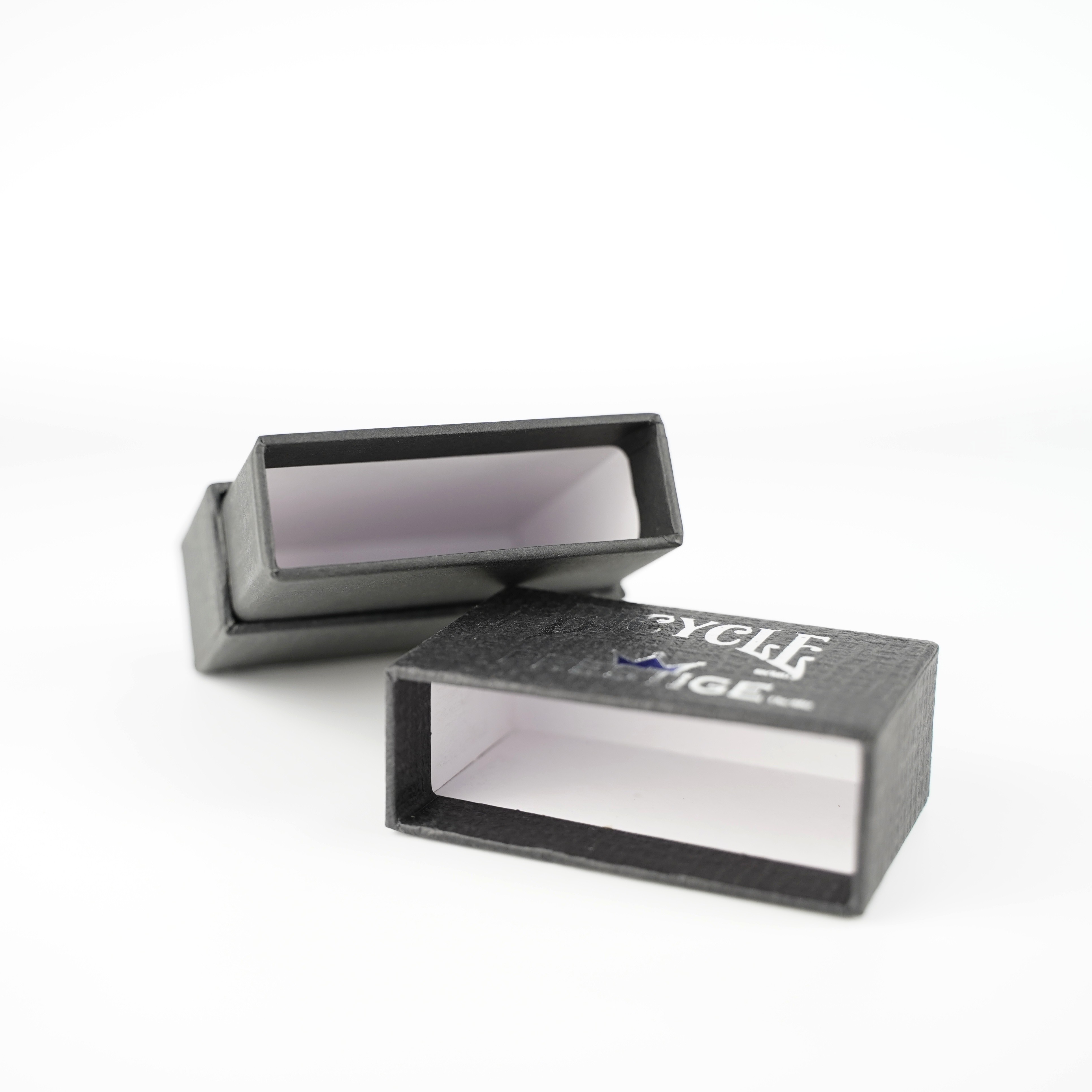 Playing Cards Lid And Base Packaging Box with Custom Hot Foil Silver Stamping Logo