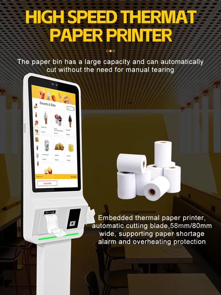 21.5" 24" 27" 32" Self Service Payment Kiosk Max Resolution 1920*1080 Digital Restaurant Menu Display