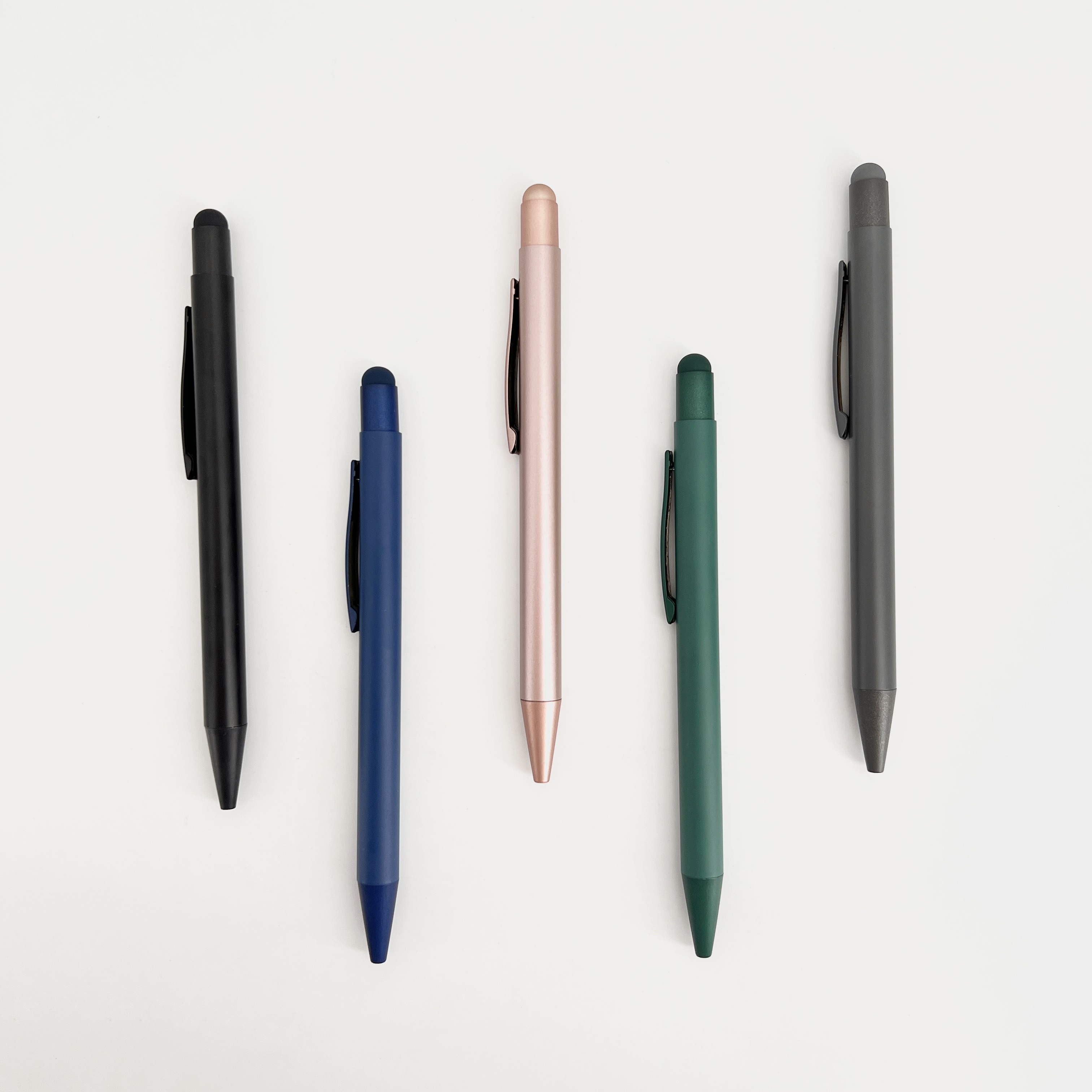 Press-Type Matte Barrel Ball Pen 1.0mm Multi-color Touch Screen Gift Ballpoint Pen
