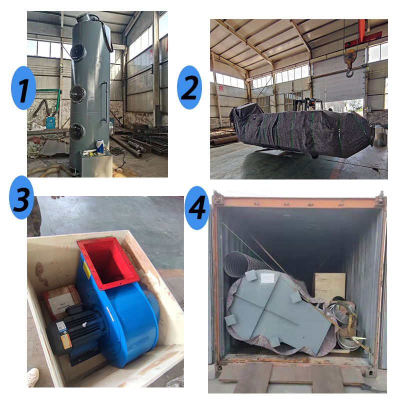 Highly 400 kg Wet Scrubber Column Gas Cleaning Spray Tower with 80% Purify Efficiency