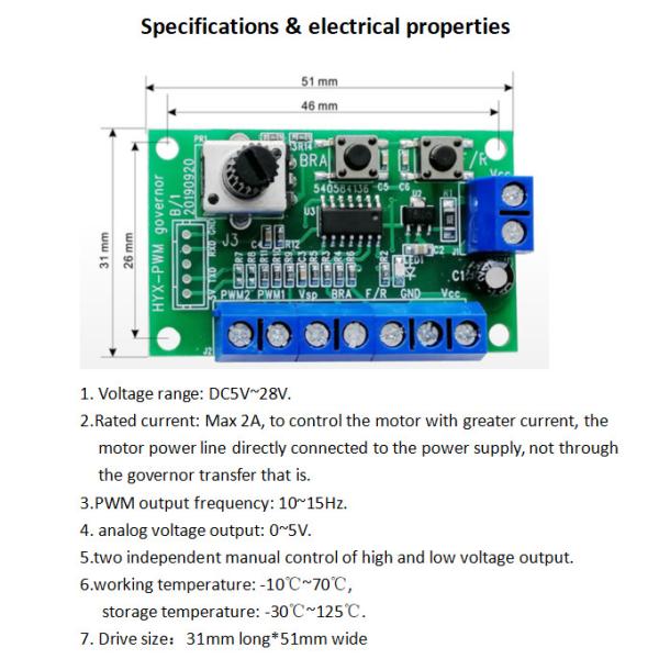 12v 24V 3A CCM9 PWM Variable Dc Motor Controller ESC For 3650