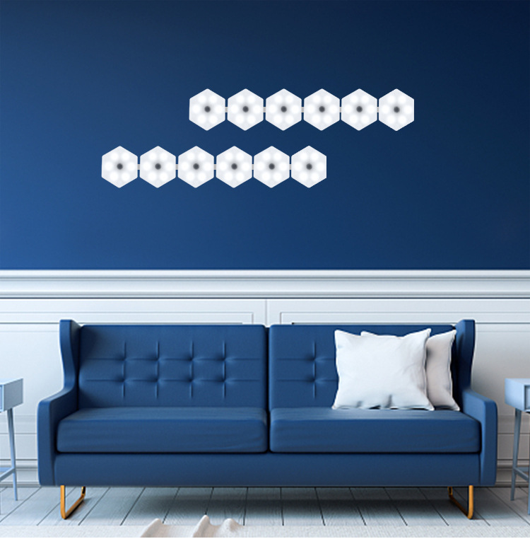 70LM 6PCS Led Quantum Hexagonal Wall Lamp / Honeycomb Touch Wall Light