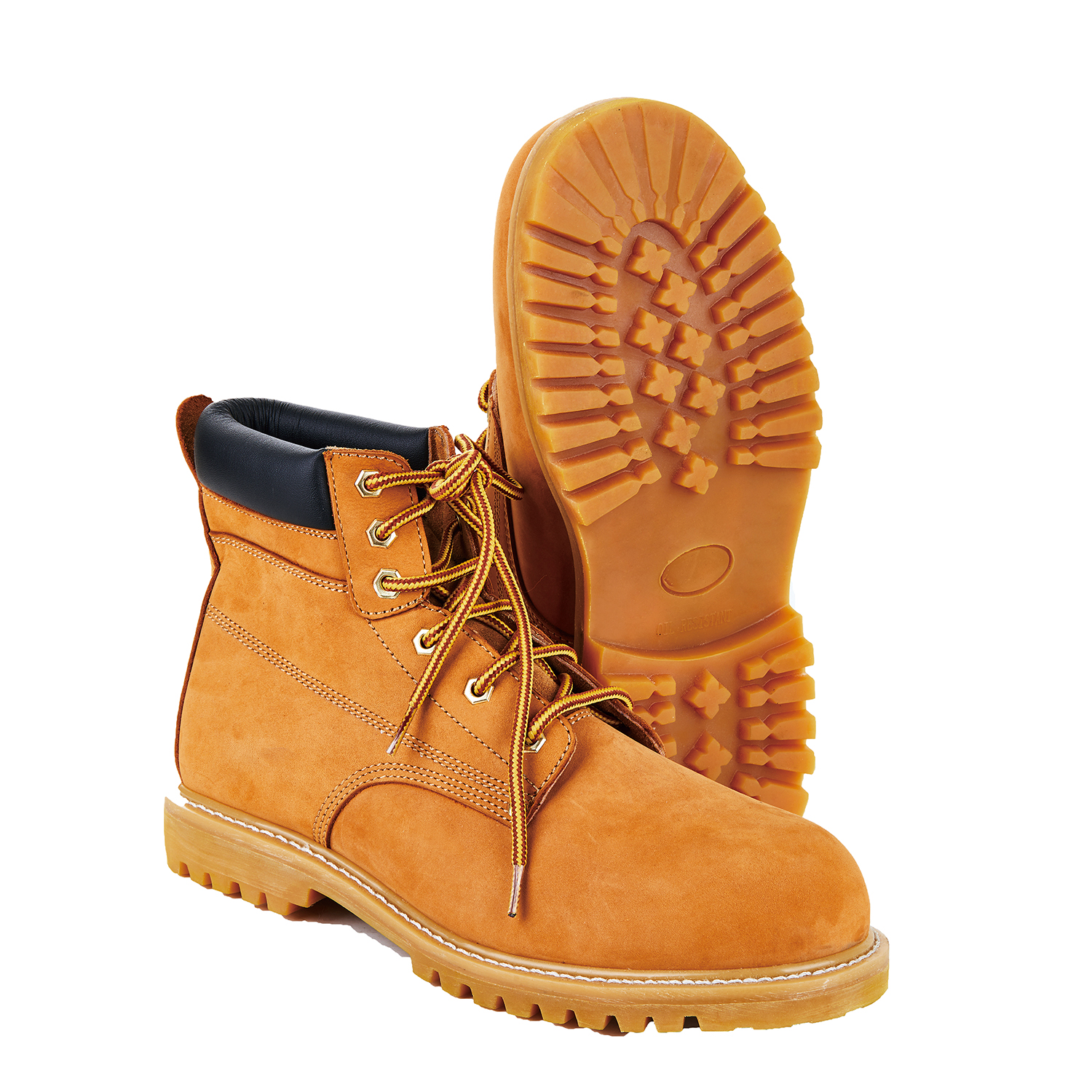 Rubber Midsole MJ-101 Industrial Protective Leather Work Boots with Breathable Design