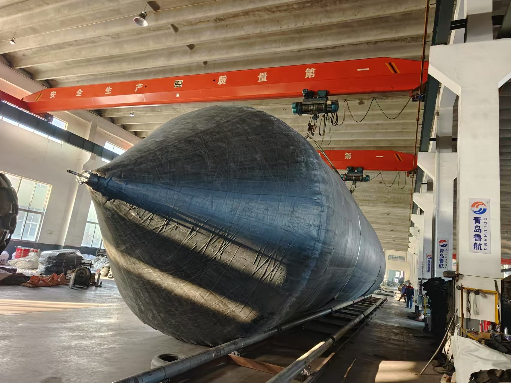 5.15m X 25m Buoyancy Airbag With Tyre Cord Rubber Layer And ISO14409 Certificate