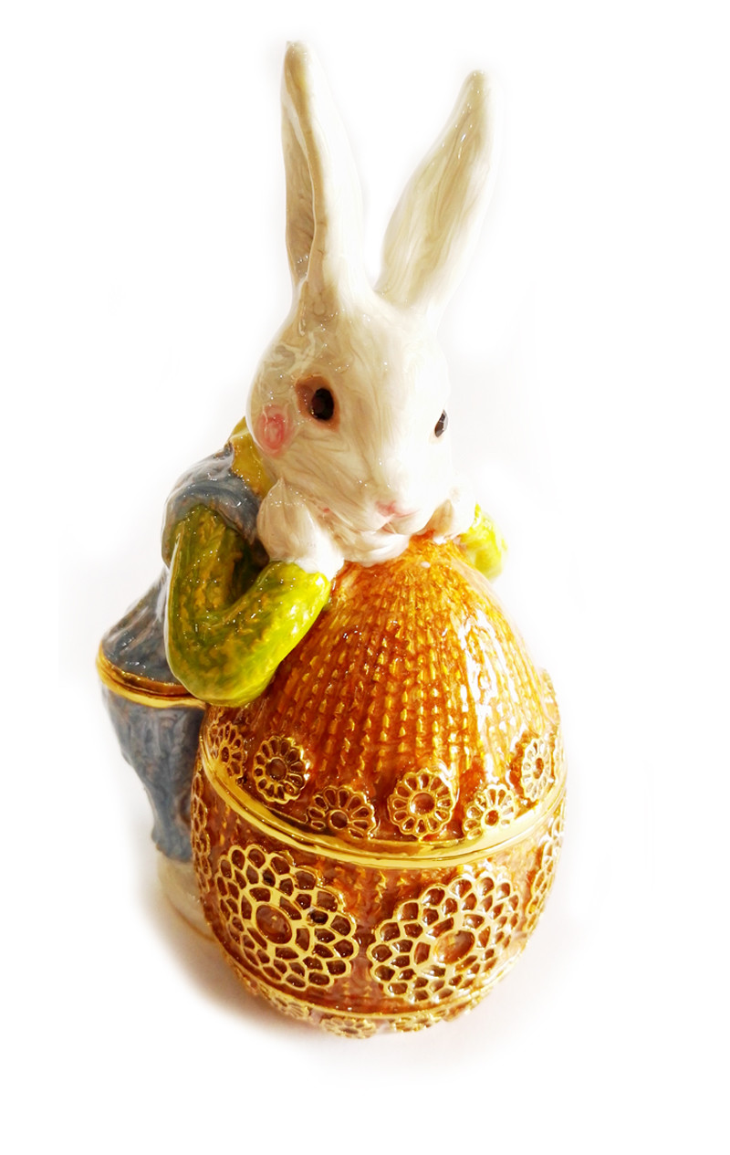 Rabbit Bejeweled Trinket Box Pewter Rabbit Jewelry Box Hinged Jewelry Box Easter Rabbit Jewelry Trinket BoxGift
