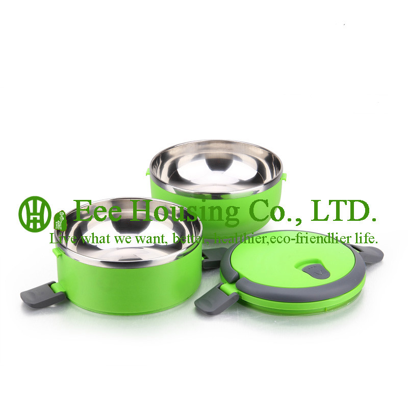 Stainless Steel+PP plastic cooking cookware kitchenware set,1400ML Heat Preservation box keep warm 8 hours Kitchen