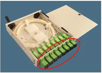 Mini Wall Mount 4 Port Fiber Termination Box SC Clamshell FTTD