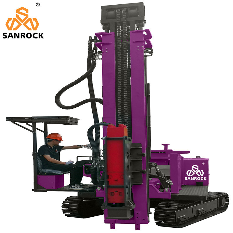 Solar Hydraulic Press Pile Driving Equipment Screw Pile Ramming Machine