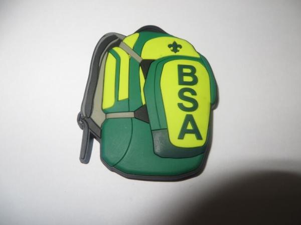Cool School Boys Girls Backpack Shape Soft PVC Magnet Fridge Magnet In Yellow