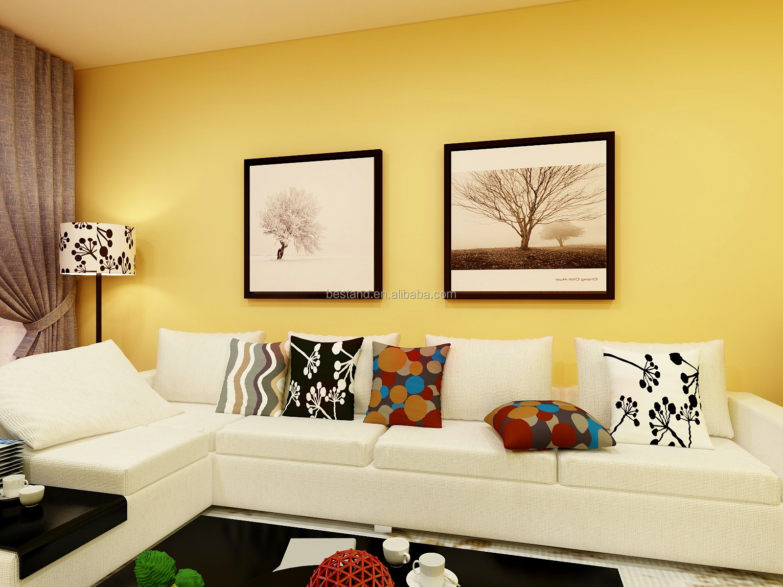 Self Adhesive PVC Wallpaper Glossy Self Adhesive Wallpaper Interior Decoration