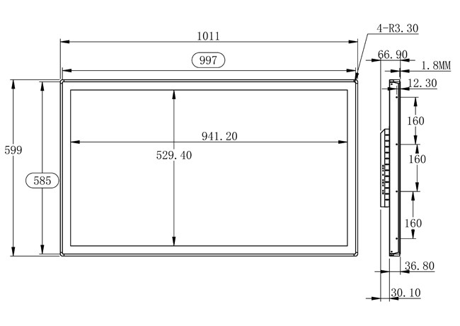 43-Inch Windows Embedded Screen for Smart Infrastructure, Stadium Displays, Immersive Advertising, and Control Centers
