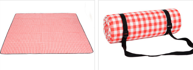 180*200 Picnic Rug Extra Large Picnic Blanket Red And White