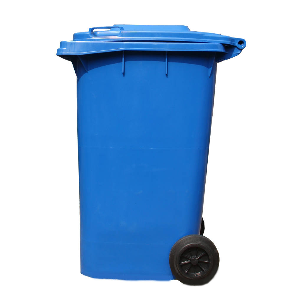 plastic waste container with wheel standing garbage bin wheelie dustbin