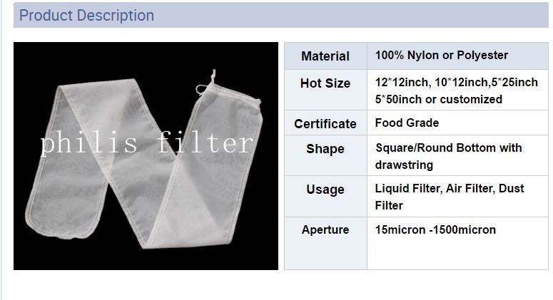 Food Grade Nylon Mesh Filter Bags for Nut Milk, Oil, Wine, Coffee, Juice, Rosin, Beer, Rosin Filter