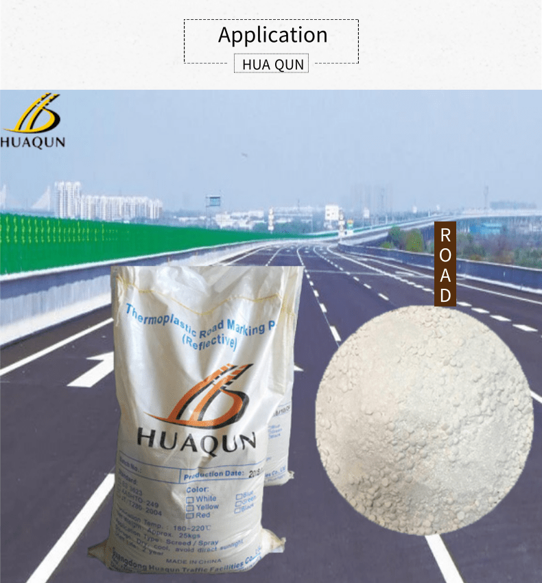 OEM Thermoplastic Traffic Paint Yellow / White Reflective Road Line Paint