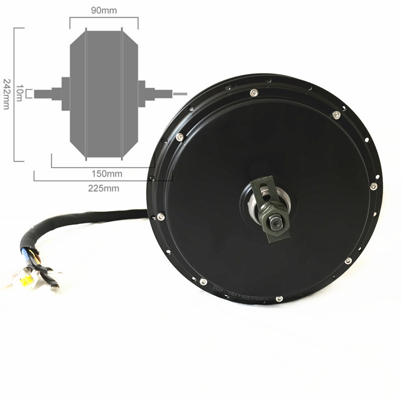 Brushless Electric Bike Front Wheel Hub Motor 5000W 48v-96v , 190N.M Max Torque
